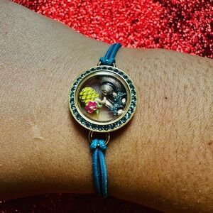 Origami Owl bracelet with 3 charms